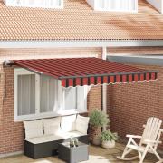 vidaXL Utfällbar markis orange och brun 300 x 250 cm Duk och Aluminium