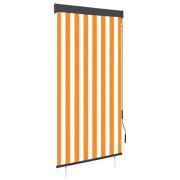 vidaXL Rullgardin utomhus 80x250 cm vit och orange