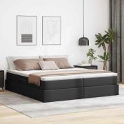 vidaXL Förvaringssäng med madrass Svart 180 x 200 cm Konstläder