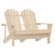 vidaXL Adirondackstol 2-sits massivt granträ