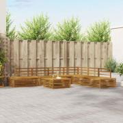 vidaXL Utomhussoffset 7 Stycke Naturfärg Massivt Akaciaträ