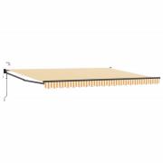 vidaXL Elektrisk Retraktabel Markis Gul och Vit 4 × 3 m