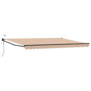 vidaXL Elektrisk Retraktabel Markis Blå och Orange 4 × 3 m