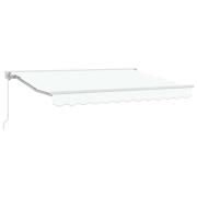 vidaXL Manuell Utdragbar Markis Vit 3,5 x 2,5 m