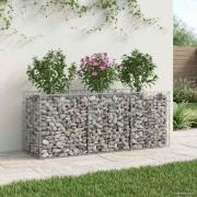 vidaXL Gabion upphöjd säng Silver 150 x 50 x 60 cm Galvaniserat Stål
