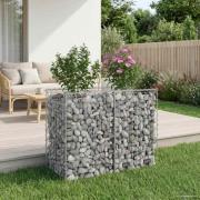 vidaXL Gabion upphöjd säng Silver 100 x 50 x 80 cm Galvaniserat Stål