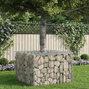 vidaXL Gabion upphöjd säng Silver 60 x 60 x 40 cm Galvaniserat Stål