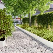 vidaXL Rabattkanter 30 st vit 20x103 cm kallvalsat stål