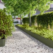 vidaXL Rabattkanter 10 st olivgrön 25x103 cm kallvalsat stål