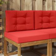 vidaXL Utomhus Soffa Kudde 2 pcs Röd Polyester