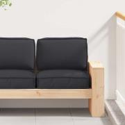 vidaXL Pallkuddset 2 pcs Svart Oxford Tyg