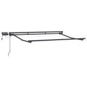 vidaXL Manuell markisram med LED-lampor Antracit 2,5 x 2 m Aluminium