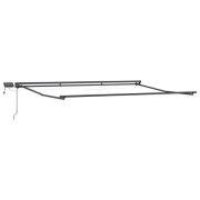 vidaXL Manuell markisram med LED-lampor Antracit 4 × 3 m Aluminium