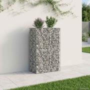 vidaXL Gabion upphöjd säng Silver 90 x 50 x 150 cm Galvaniserat Stål