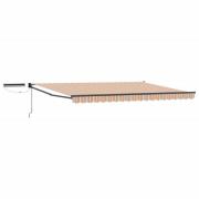 vidaXL Elektrisk Retraktabel Markis Blå och Orange 4,5 × 3 m