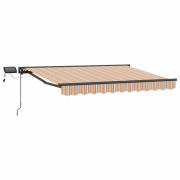 vidaXL Manuell markisram med LED-lampor 3,5 x 2,5 m