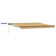 vidaXL Elektrisk Retraktabel Markis Gul och Grå 4,5 × 3 m