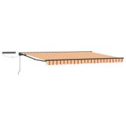 vidaXL Elektrisk Retraktabel Markis Gul, Orange, Antracit 4,5 × 3,5 m