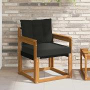 vidaXL 2 Stycke Utomhussoffset Massivt Akaciaträ och Textilene