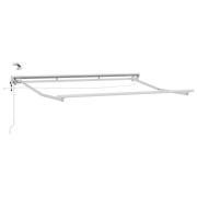 vidaXL Elmarkisram med LED-lampor Vit 3,5 x 2 m Aluminium