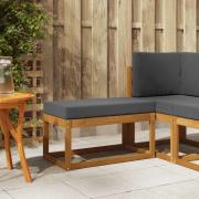 vidaXL Utomhuspall Massivt Akaciaträ Naturfärg