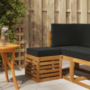 vidaXL Utebänk Massivt Akaciaträ Naturfärg