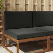 vidaXL Utomhus Soffa Kudde 2 pcs Svart Polyester