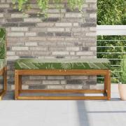 vidaXL Utomhus sitskudde Gröna Löv 111,5 x 40 x 8 cm 100% Polyester