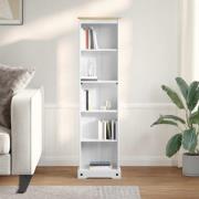 vidaXL Bokhylla Vit 46 x 20 x 170 cm Massiv furu