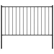 vidaXL Staketpanel Woerden med stolpar stål 1,7x1,25 m svart