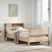 vidaXL Sängram utan madrass 90x200 cm massiv furu