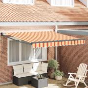 vidaXL Utfällbar markis Gul och Orange 300 x 250 cm