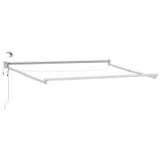 vidaXL Elektrisk utdragbar markisram Vit 3,5 x 2 m Aluminium