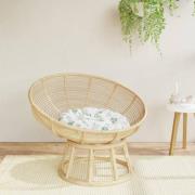 vidaXL Rund dyna bladmönster Ø 60 x11 cm oxfordtyg