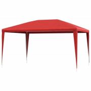 vidaXL Partytält 400 x 300 x 255 cm Röd PE och stål