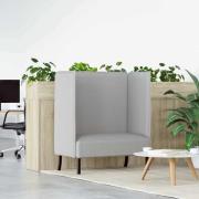 vidaXL Hög Ryggsoffa 101cm Moln grå tyg