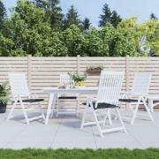 vidaXL Stolsdynor 4 st svartrutig 40x40x4 cm tyg
