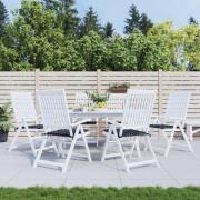 vidaXL Stolsdynor 6 st svartrutig 50x50x4 cm tyg