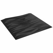 vidaXL Väggpaneler 24 pcs Svart Sten 50 x 50 cm XPS Skum