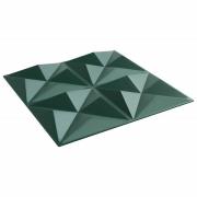 vidaXL Väggpaneler 48 pcs Origami Grön 50 x 50 cm XPS Skum