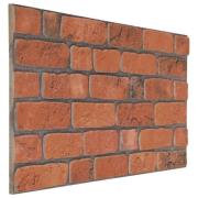 vidaXL Väggpaneler 10 pcs Terracotta 100 x 50 cm EPS Skum
