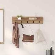 vidaXL Väggmonterad Klädhängare Artisan Ek 80 x 10,5 x 18 cm