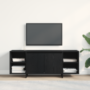 vidaXL TV-skåp 130 x 35 x 50 cm Svart ek Konstruerat trä
