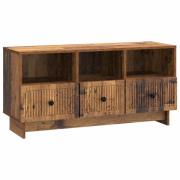vidaXL TV-skåp med låda Gammalt trä 102 x 34,5 x 50 cm Konstruerat trä