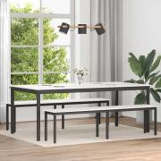 vidaXL Matbord Vit 200 x 100 x 75 cm Massiv furu