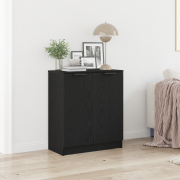 vidaXL Sideboard Svart Ek 60 x 30 x 70 cm Konstruerat trä