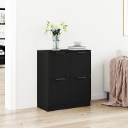 vidaXL Sideboard Svart Ek 60 x 30 x 70 cm Konstruerat trä