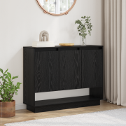 vidaXL Sideboard Svart Ek 97 x 29 x 75 cm Konstruerat trä