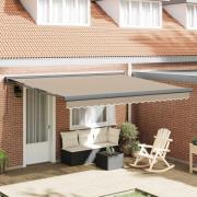 vidaXL Markis Beige 400 × 300 cm Polyester och aluminium