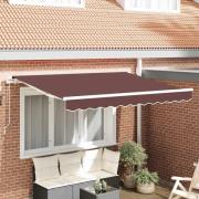 vidaXL Utfällbar markis Brun 300 x 200 cm tyg